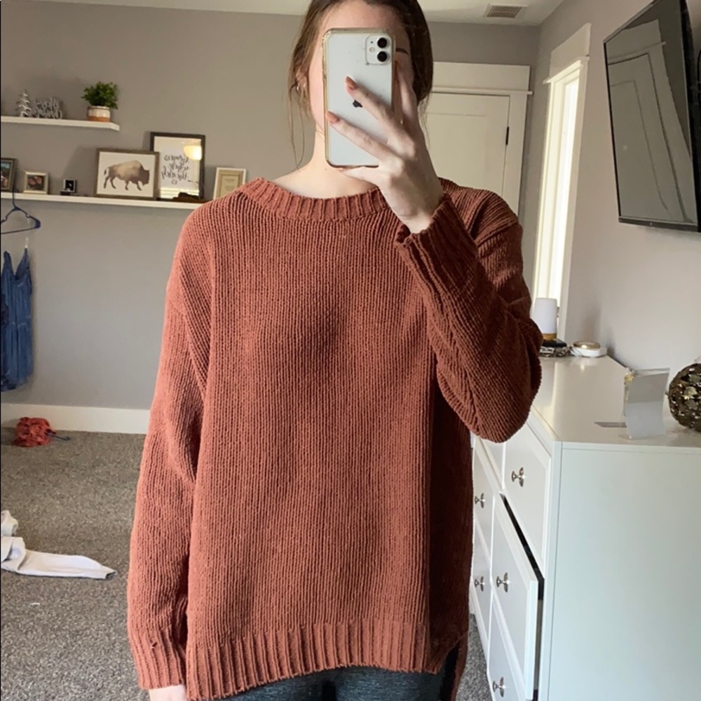 Burnt orange sweater